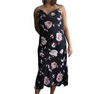 ✅ SALE Vintage Floral Cowl Neck Midi Dress -Wedding Guest